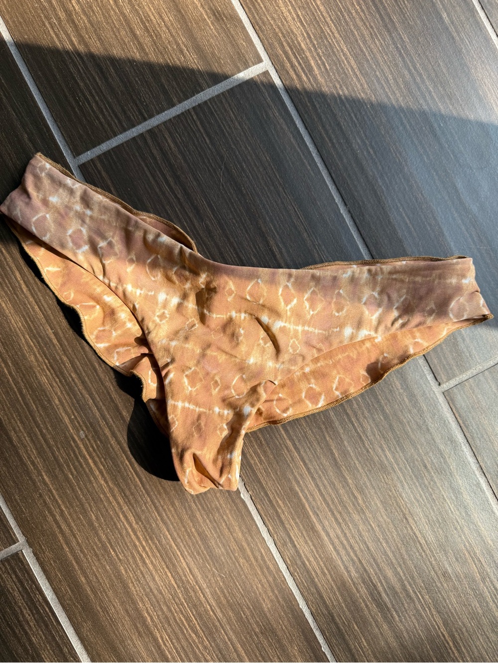 Boys + Arrows Womens Terracotta Tie-Dye Bikini Bottoms